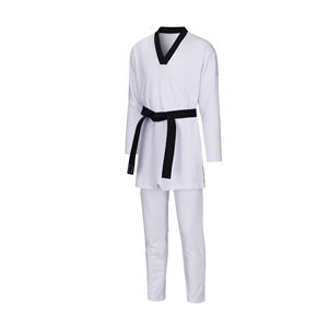 Vêtements d'arts martiaux personnalisés à prix de gros, logo personnalisé, ensembles d'uniformes de combat de Taekwondo, légers, confortables, respirants, séchage rapide - Product Image 1