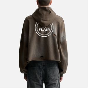 Sudadera con Capucha Extra Grande, Estilo Holgado, Bordado Desgastado Personalizado OEM para Hombre - Product Image 6