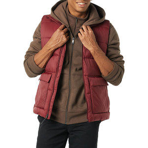 Veste matelassée sans manches pour homme, sur mesure, respirante, avec fermeture éclair, col montant, coupe-vent, imperméable, grande taille, idéale pour l'hiver – Meilleure vente - Product Image 2