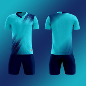 ชุดฟุตบอลสำหรับผู้ใหญ่เสื้อยูนิฟอร์มและกางเกงขาสั้นชุดฝึกฟุตบอลสำหรับเด็กโลโก้ออกแบบได้ตามต้องการ - Product Image 3