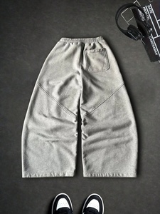 High Quality Embroidered Cross Patches Baggy Sweatpants Custom Design Fleece Trousers Factory - Product Image 2