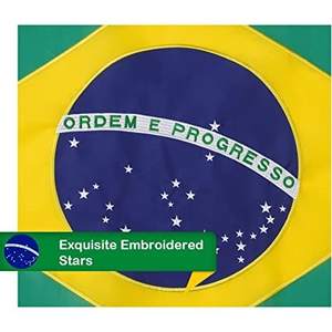 Banderas de EE. UU. TOP FLAGSINC, Bandera de Brasil 3x5 pies, Estrellas Bordadas, Rayas Cosidas, Banderas Resistentes para Exteriores con Dos Ojales de Latón Grueso, 350g - Product Image 6