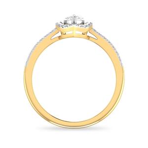 แหวนเพชรทรงมาควิส 3 กะรัต ผลิตในห้องปฏิบัติการ ทรงแฟนซีคัท ทอง 14 กะรัต สีขาว/เหลือง/โรส คลาสสิก ได้รับการรับรองจาก IGI สำหรับเครื่องประดับ - Product Image 2