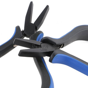 Alicates para Extensiones de Cabello, Herramienta de Prensado de Punta Plana de Metal para Instalación y Extracción, 4.5 Pulgadas, Mango Azul y Negro - Product Image 4