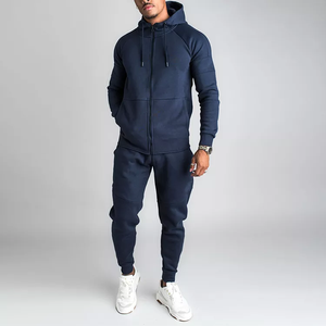 Survêtement fitness jogger personnalisable de qualité supérieure pour homme avec capuche zippée - Product Image 5