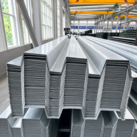 Tôle de couverture métallique de type ouvert, acier galvanisé à nervures ouvertes pour entrepôt à structure métallique et dalle en béton