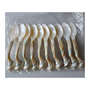 Cuillère à coquillage en perle blanche pour la dégustation de sel ou de caviar, parfaite pour les coffrets cadeaux culinaires, les restaurants de luxe ou l'affichage à la maison - Product Image 2