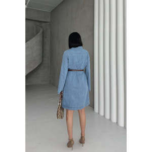 Chemise longue boutonnée 6102 - Bleu moyen - Product Image 4