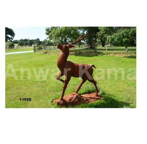 Haute qualité robuste argent aluminium cerf jardin Sculpture Sculpture décorative pour la maison jardin cour décor - Product Image 4