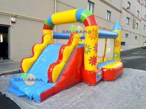 บ้านลมเป่าลมทรงกลมรุ่น Balorama Rainbow ขนาด 5x3.5x3 เมตร ผลิตจากวัสดุ PVC รับประกัน 2 ปี รุ่น 90118 สำหรับเด็กอายุ 5-13 ปี ผลิตที่อิสตันบูล - Product Image 1