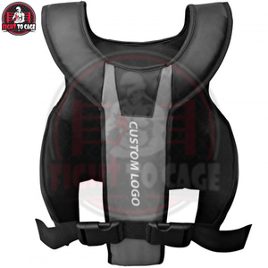 Protège-poitrine de boxe MMA noir, blanc, rouge, PVC, haute qualité, durable, couleurs personnalisées - Product Image 3