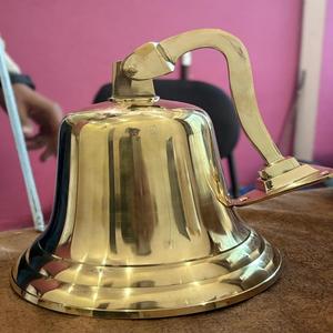 Campana de Mesa de Latón Personalizada, Campana Náutica Hecha a Mano, Campana Escolar Moderna, Decoración de Entrada para Hogar y Jardín, Alta Calidad - Product Image 1