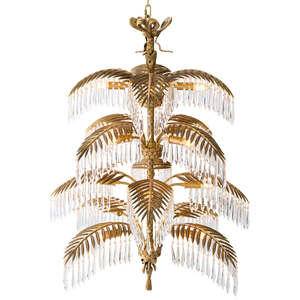 Hildebrandt XL Modern European Chandelier XL Oval Glass Iron E26/E12 <b>Bulb</b> Base Warm White Light <b>Remote</b> for Home Hotel Use - Product Image 3