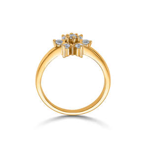 แหวนทองชุบ 18K ประดับเพชรซิคอนแบบปรับได้สำหรับผู้หญิง รุ่น Lily Spark - Product Image 5