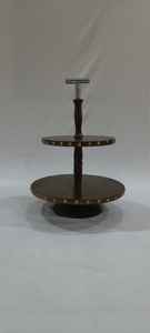 Support à gâteau en bois avec base rectangulaire transparente, forme rectangulaire, charme des délices, outils pour fruits, design gravé, résistant au four, noble - Product Image 4