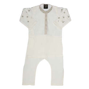 Shalwar Kameez Elegante para Niños - Blanco - Product Image 3