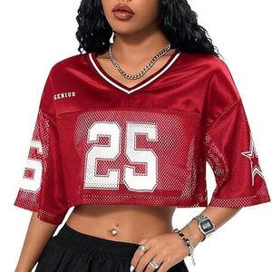 Nouveaux hauts courts boxy unisexes, grande taille, respirants, évacuant l'humidité, à séchage rapide, maillot de football en polyester, maille rétro, football américain - Product Image 1