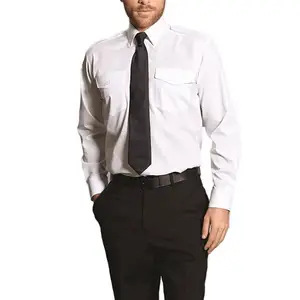 Camisa de segurança branca para homens, calça uniforme preta para trabalho roupas camisa de guarda-roupas