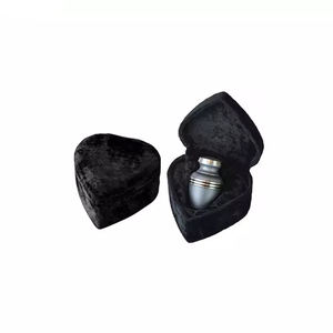 Urna de cremación de recuerdo del orgullo americano, urna de latón gris de 3 pulgadas de alto - Product Image 4