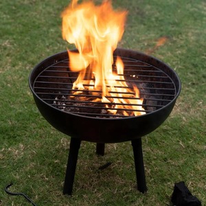 Modern Iron <b>Fire</b> Pit Bowl for Outdoor Heating Wood Burning up to 9999 BTU Portable Freestanding Decorative Metal Bowl - Product Image 2