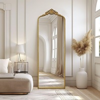 Miroir sur pied baroque doré moderne, fait main, mural, pour salon, cadeau d'anniversaire, écologique