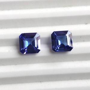 Piedra de tanzanita Natural de calidad fina de 7mm, corte Asscher, piedras preciosas calibradas sueltas sin calentar para ajuste de fabricación de joyas en venta al por mayor - Product Image 2