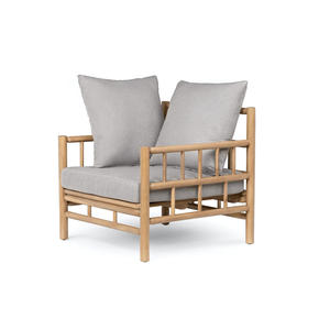 Modern Outdoor Teak <b>Wood</b> Frame <b>Arm</b> <b>Chair</b> with Water Resistance Cushion for Hotel Resort Patio Furniture OEM Factory - Product Image 1