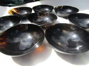 Cuenco de cuerno de búfalo ecológico de la mejor calidad para decoración del hogar, cuenco profundo hecho a mano, técnica pulida de Color de cuerno Natural, venta - Product Image 2