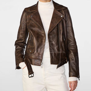 Chaquetas de moda de cuero genuino de alta calidad para mujer Logotipo personalizado Ropa de abrigo elegante para mujer para invierno y otoño - Product Image 1