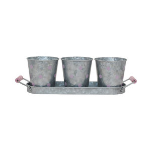 Maceta de hierro de Metal grande galvanizada, jarrón hecho a mano, diseño de flores, venta a precio asequible para decoración de jardín - Product Image 5