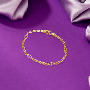 กำไลข้อมือแฟชั่นแบบยืดหยุ่นสีเหลืองทองสำหรับผู้หญิง - Product Image 1