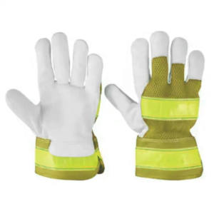 Gants de travail en cuir de vache grain hommes de protection ménagers portent des gants de sécurité industriels chauds et épais en coton tendance - Product Image 3