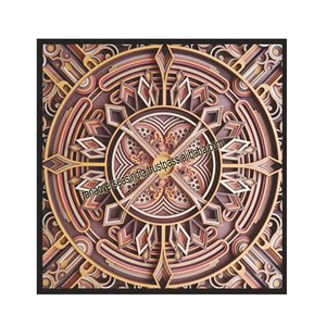 แผงไม้ตกแต่งผนังลายทิวทัศน์อันทันสมัยแผงไม้แกะสลักหลายชั้นสำหรับตกแต่งโรงแรมหรือบ้าน - Product Image 6