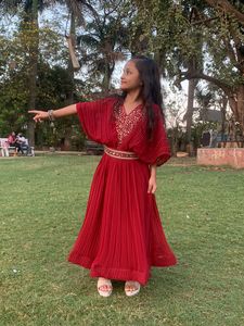 Tela de Georgette pesada con vestido de Crush Work Kids para bodas y ocasiones festivas disponible a precio mayorista - Product Image 2