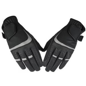 Men's Genuine Leather Riding Gloves Solid Color Regular Fit <b>Equestrian</b> Safety Gear - Product Image 3