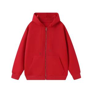 Sweat à capuche zippé pour homme de luxe, 100% coton, tricot lourd, molleton français, coupe régulière, double fermeture éclair, OEM, haute qualité, BD - Product Image 3