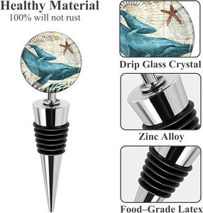 Amazing <b>Wine</b> Bottle Stoppers Stainless Steel <b>Wine</b> Stoppers for Gift Bar Holiday Party Wedding - Product Image 6