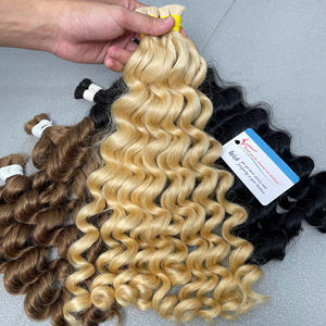 Vague profonde en vrac de cheveux humains couleur blonde 12A Grade 100 cheveux vierges Top vendeur de cheveux au Vietnam - Product Image 2