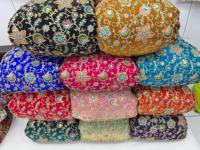 Tissu Georgette Non Tissé Respirant Brodé Jacquard Floral Africain pour Vêtements Traditionnels Garçons, Hommes, Filles et Accessoires