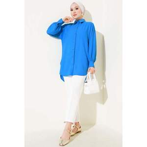 Chemise Jacquard à Manches Ballon Saxe - Product Image 1