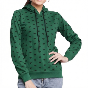 Knitted Fabric Hot Sale Quick Dry Women's Hoodies Customized Color & Size Solid Pattern Digital Printing OEM Service Hoodies - Product Image 1