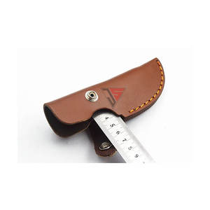 Folding <b>Knives</b> Multi Tool Pocket <b>Knife</b> <b>Holder</b> Leather Sheath Holster Tool Protective Cover,Strap Closing With Press Button - Product Image 4