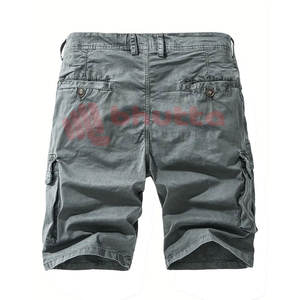 Pantalones Cortos Cargo Casuales de Lona Sólida Antiarrugas para Hombre, Cómodos para Hacer Ejercicio, Precio de Fábrica al por Mayor - Product Image 3