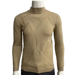 Suéter de cuello alto personalizado para hombre, suéter de cuello alto a la moda de invierno, nuevo diseño informal de punto grueso, logotipo personalizado - Product Image 6