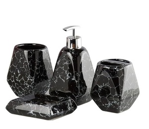 Conjuntos decorativos de baño de mármol macizo hechos a mano Conjuntos de decoración de baño de tendencia de lujo de calidad superior a precio mayorista - Product Image 6