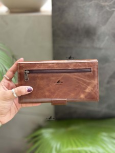 Nueva llegada de lujo de cuero genuino elegante cartera embrague Multi tarjetero monedero tarjeta de crédito embrague de cuero real para mujer - Product Image 3