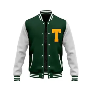Veste personnalisée de haute qualité pour hommes Veste pour hommes Hiver avec manches en cuir Vestes universitaires pour hommes - Product Image 6