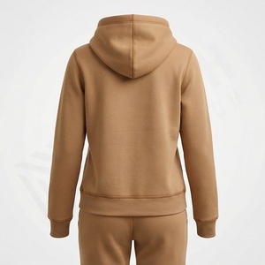 Women Custom Logo Pullover Hoodie Jogging Tracksuit Flared Sweatpants Set Distressed Embroidery <b>Applique</b> Patch Athletic Gym Wear - Product Image 2