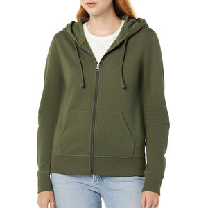 Sweat à capuche à fermeture éclair pour femmes à la mode décontracté léger avec fermeture éclair avant et poches sweats à capuche pour femmes - Product Image 1