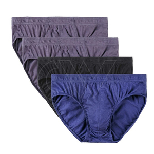 Lot de 4 boxers classiques pour hommes en polyester/coton, imprimés avec un logo personnalisé, taille XL-5XL, respirants - Product Image 2